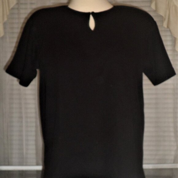 2 BASIC EDITIONS short-sleeve jerseys: 1 white stripe-weave, 1 black solid. Sz S - Picture 3 of 3